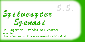 szilveszter szenasi business card